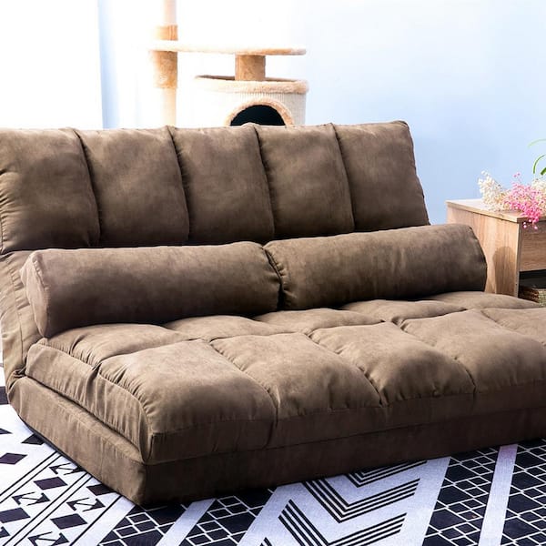 Black Polyester Ottoman Chaise Lounge for Small Space with Pillow OSB4040 -  The Home Depot