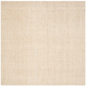 SAFAVIEH Natural Fiber Charcoal 4 ft. x 4 ft. Square Border Area Rug ...