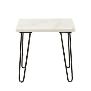 Telestis Marble and Black End Table