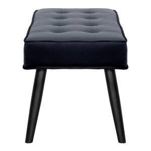 Brooklyn Tufted Navy Blue Velvet Ottoman Accent Bench 40.25 in. x .16.25 in. x 17 in.