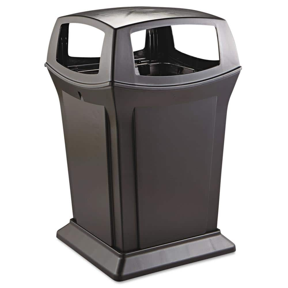 Rubbermaid Commercial Products Ranger 45 Gal. Black Structural Foam Square FireSafe Trash Can