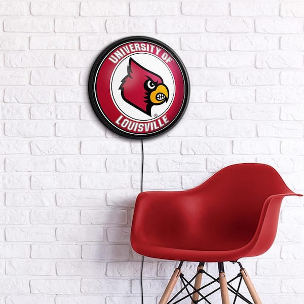 Louisville Cardinals Round Slimline Lighted Wall Sign