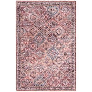 57 Grand Machine Washable Multicolor 5 ft. x 7 ft. Bordered Traditional Area Rug