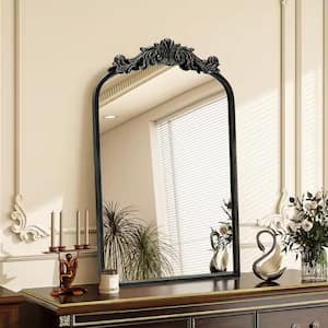 ヴィンテージ鏡 Sxiawe 36.6 in. W x 21.7 in. H Ornate Baroque Antique Brass