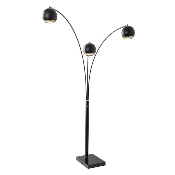 Adesso Quincy 70 in. Brass Integrated LED Floor Lamp
