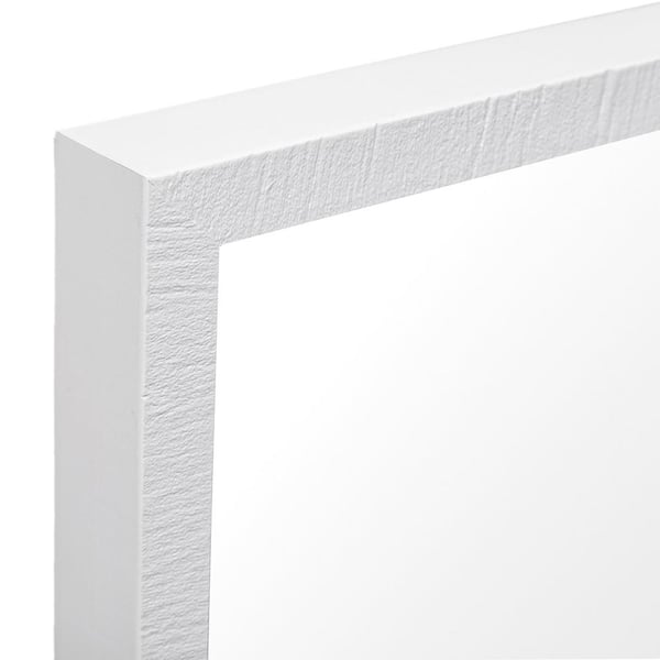 Large Rectangle White Modern Mirror (41.5 in. H x 31.5 in. W)