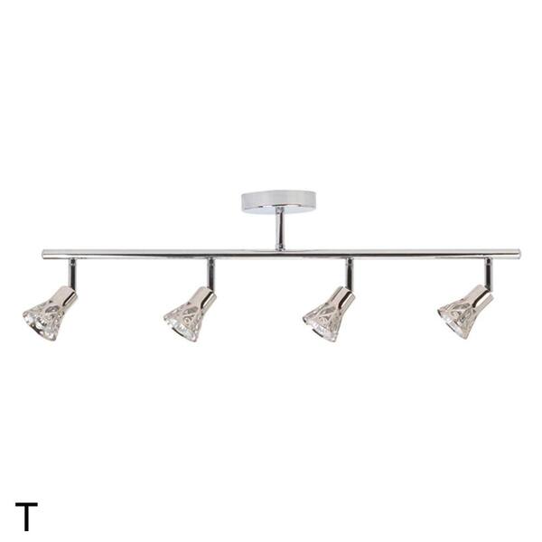 Globe Electric Fiona Collection 4 Lamp Chrome Track Lighting Fixture