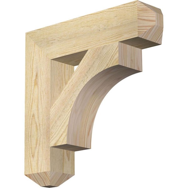 Ekena Millwork 4 in. x 18 in. x 18 in. Douglas Fir Westlake Craftsman Rough Sawn Bracket