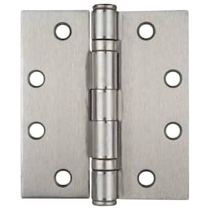 4.5 in. x 4 in. Satin Nickel Full Mortise Removable Pin Squared Hinge - Set of 3