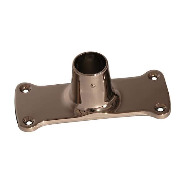 Barclay Products 1.12 in. Jumbo Rectangular Shower Rod Flanges in Polished Nickel