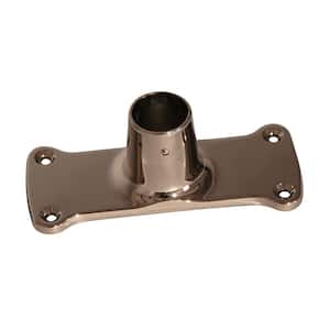 1.12 in. Jumbo Rectangular Shower Rod Flanges in Polished Nickel