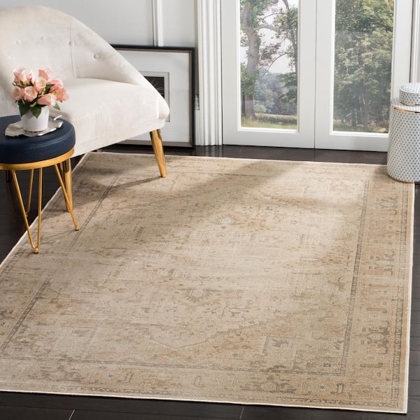 Vintage Stone 9 ft. x 12 ft. Distressed Floral Area Rug