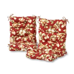 Roma Floral Outdoor High Back Dining Chair Cushion (2-Pack)