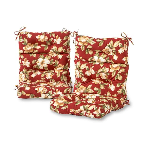 Greendale Home Fashions Roma Floral Outdoor High Back Dining Chair Cushion (2-Pack)