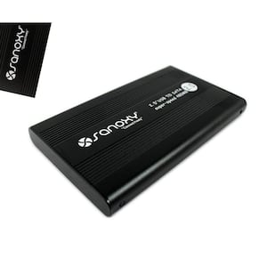 SANOXY USB External 2.5 in. HDD SATA Enclosure Case in Black