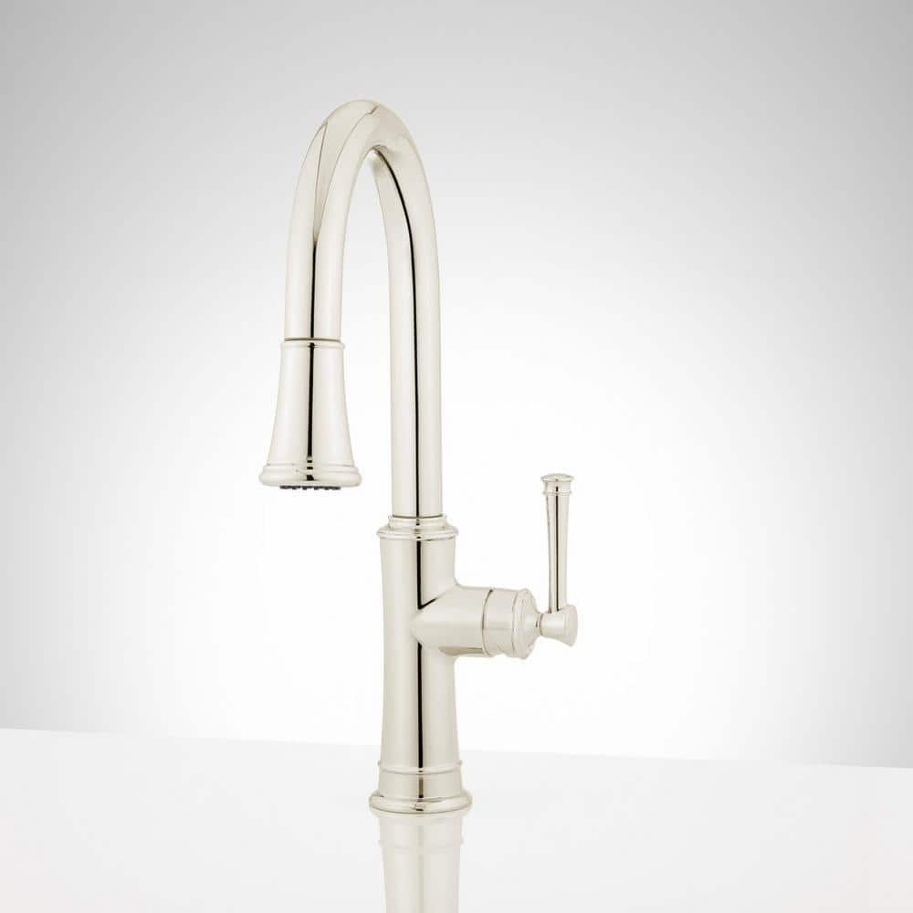 Beasley Single Handle Pull Out Sprayer Kitchen Faucet in Polished Nickel price history on PriceWatchPro