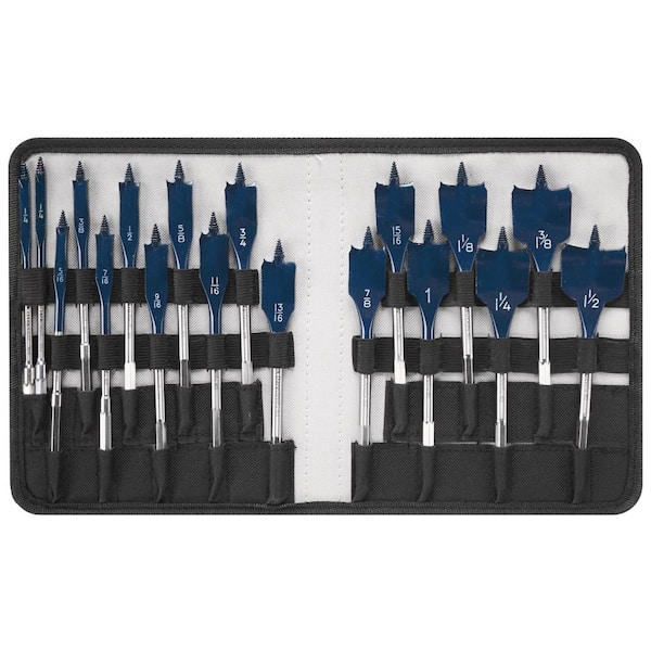 Bosch - Daredevil High Speed Steel Spade Bit Set with Pouch (18-Piece)