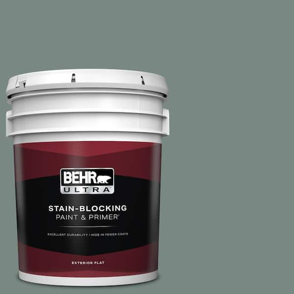 BEHR ULTRA 5 gal. #PPU12-16 Juniper Ash Flat Exterior Paint & Primer