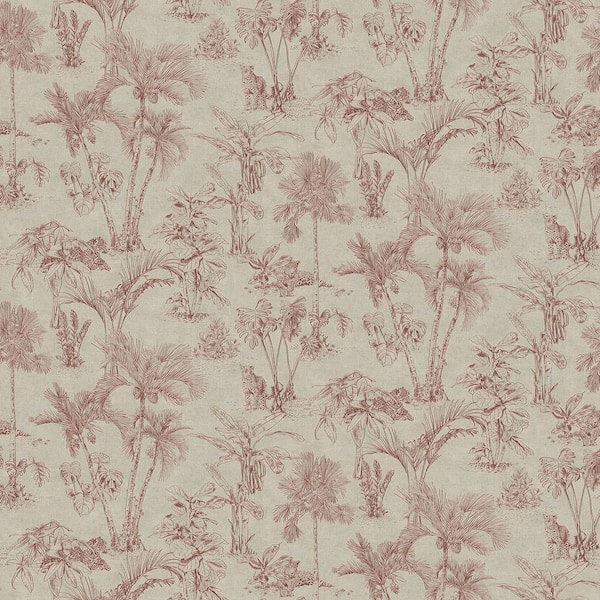 Advantage Zapata Merlot Tropical Jungle Non-Pasted Vinyl Wallpaper