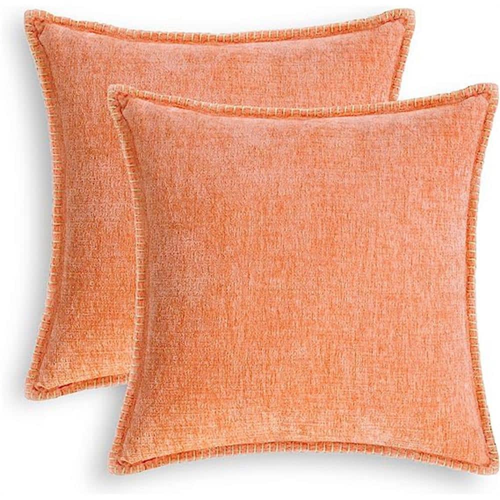 Outdoor Throw Pillow Cases Cotton Thread Stitching Edges Solid Dyed Soft Ch