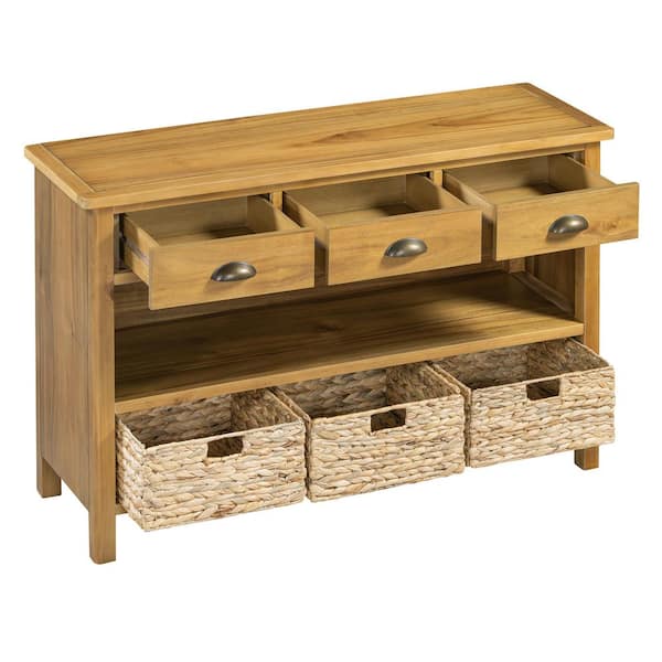 47 in. W x 15.9 in. D x 32 in. H Bathroom Brown Linen Cabinet