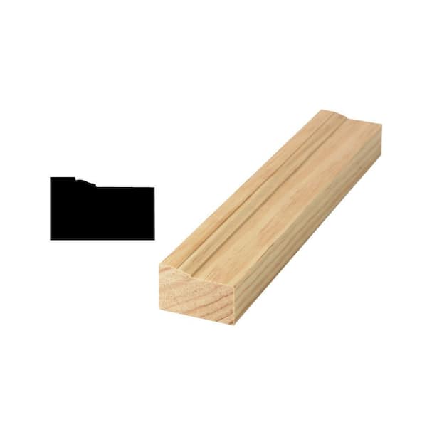 Woodgrain Millwork WM 180 1-3/16 in. x 2 in. x 96 in. Solid Pine Brickmould Moulding