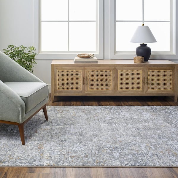 Dresden Gray Modern Abstract 7 ft. x 10 ft. Area Rug