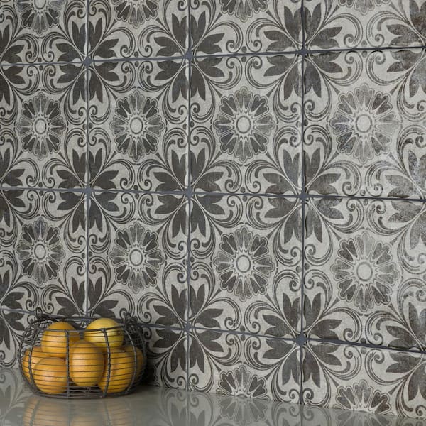Costa Cendra Decor Dahlia 7-3/4 in. x 7-3/4 in. Ceramic Floor and Wall Tile (10.75 sq. ft./Case)