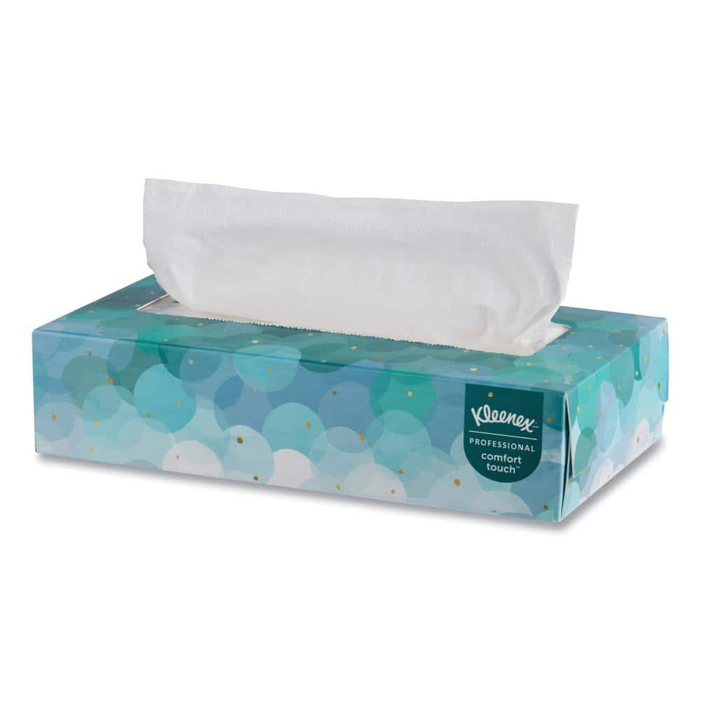 Kleenex 2-Ply Facial Tissue Flat Box 100 tissue Count  1 Flat Box, 36/Case 