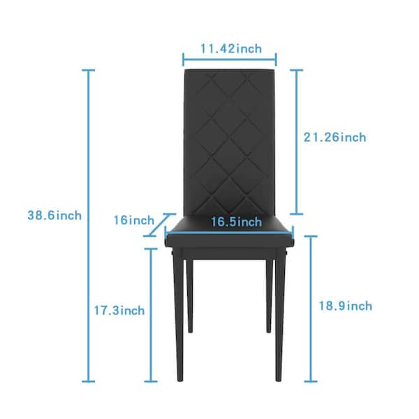 Dining table best sale and chair size