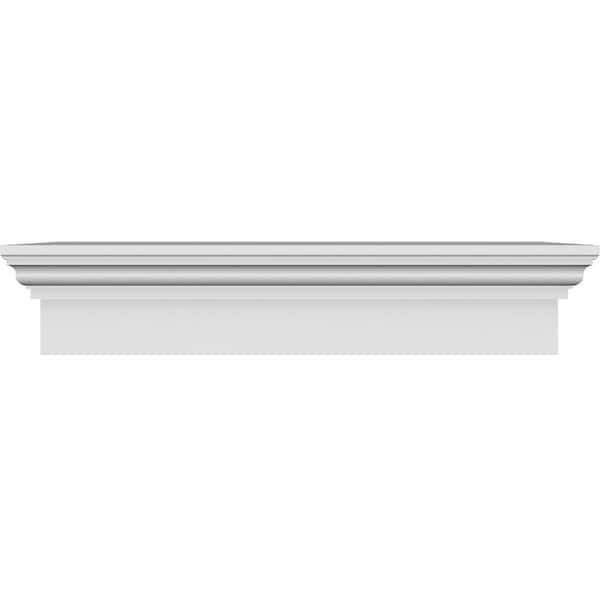 Ekena Millwork 1 in. x 97 in. x 9 in. Polyurethane Crosshead Moulding