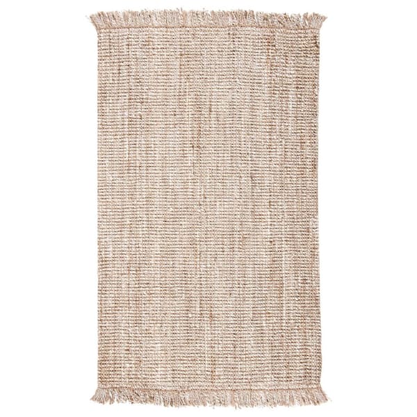 SAFAVIEH Natural Fiber Gray/Beige 5 ft. x 8 ft. Woven Thread Area Rug