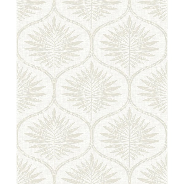 A-Street Prints by Brewster 2861-25722 Laurel Bone Ogee Wallpaper