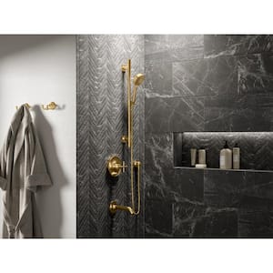 Purist 1-Handle Valve Trim with Lever Handle in Vibrant Moderne Brushed Brass (Valve Not Included)