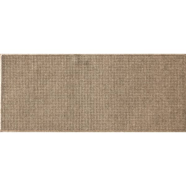 Bungalow Flooring Waterhog Squares 22 in. x 60 in. PET Polyester Indoor Outdoor Door Mat Camel