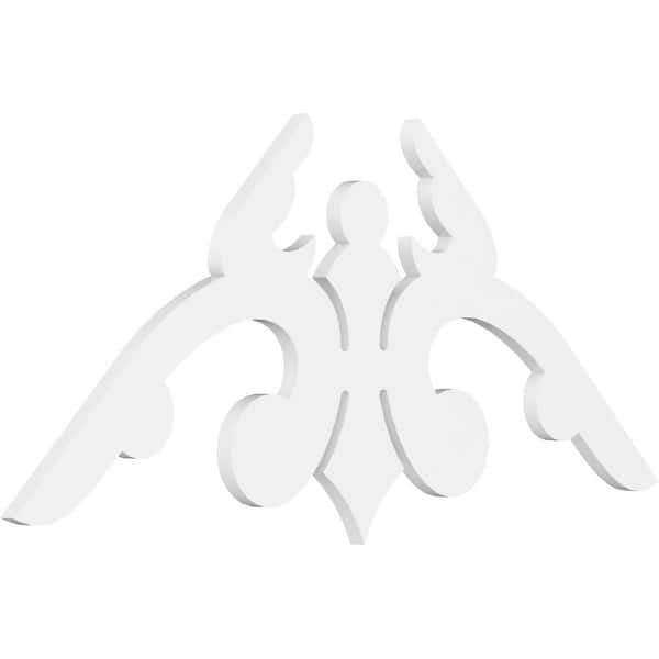 Ekena Millwork 1 in. x 48 in. x 24 in. (12/12) Pitch Milton Gable Pediment Architectural Grade PVC Moulding