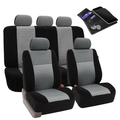 Fabric 47 in. x 23 in x 1 in. Deluxe 3D Air Mesh Full Set Seat Covers