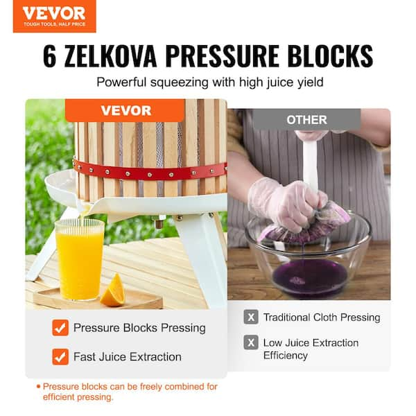 VEVOR Fruit Wine Press 1.3 Gal. Cast Iron Manual Grape Presser with  Stainless Steel Hollow Basket T-Handle 0.1 in. Thick Plate  BXGGJYZJBDD5LTQBZV0 - The Home Depot