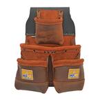 11 in. 4-Pocket Elite Series Tool Pouch with Side-by-Side Front Pockets in Brown