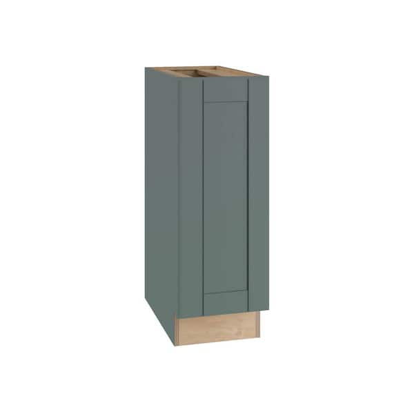 Home Decorators Collection Washington 12 in. W x 21 in. D x 34.5 in. H Assembled Plywood Base Bath Cabinet in Green with Soft Close Door
