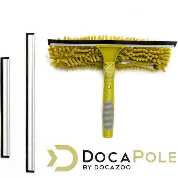Docapole Window (3) Squeegee Scrubber Combo Attachment for