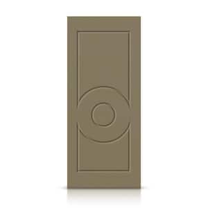 42 in. x 80 in. Hollow Core Olive Green Stained Composite MDF Interior Door Slab
