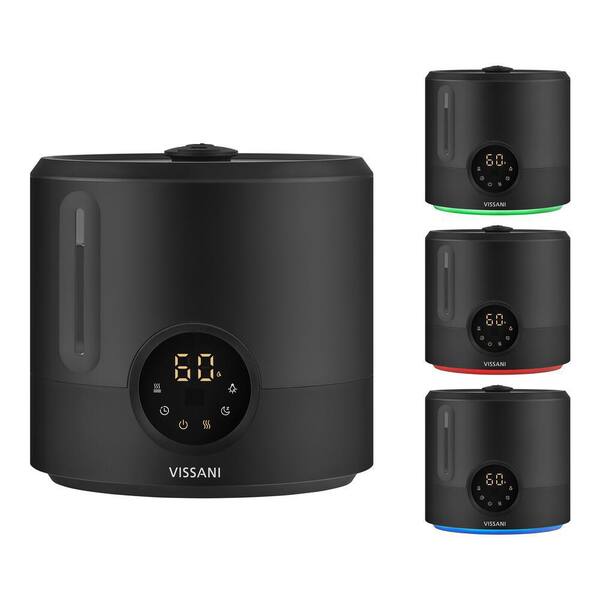 Vissani 2 Gal. Ultrasonic Humidifier 360 ° Turning Dual Nozzle