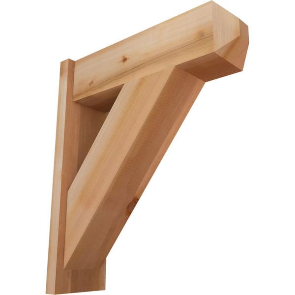 Ekena Millwork 8 in. x 28 in. x 24 in. Traditional Craftsman Smooth Western Red Cedar Outlooker