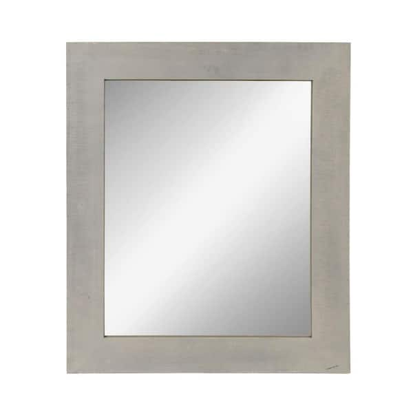 Kate and Laurel Medium Rectangle Gray Classic Mirror (36 in. H x 30 in. W)