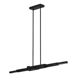 Enzo 60 in. 1 Light 62-Watt Black Integrated LED Pendant Light