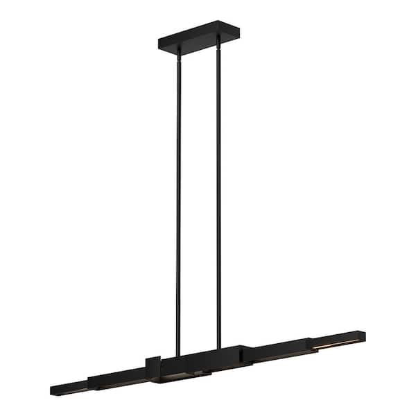 KUZCO Enzo 60 in. 1 Light 62-Watt Black Integrated LED Pendant Light