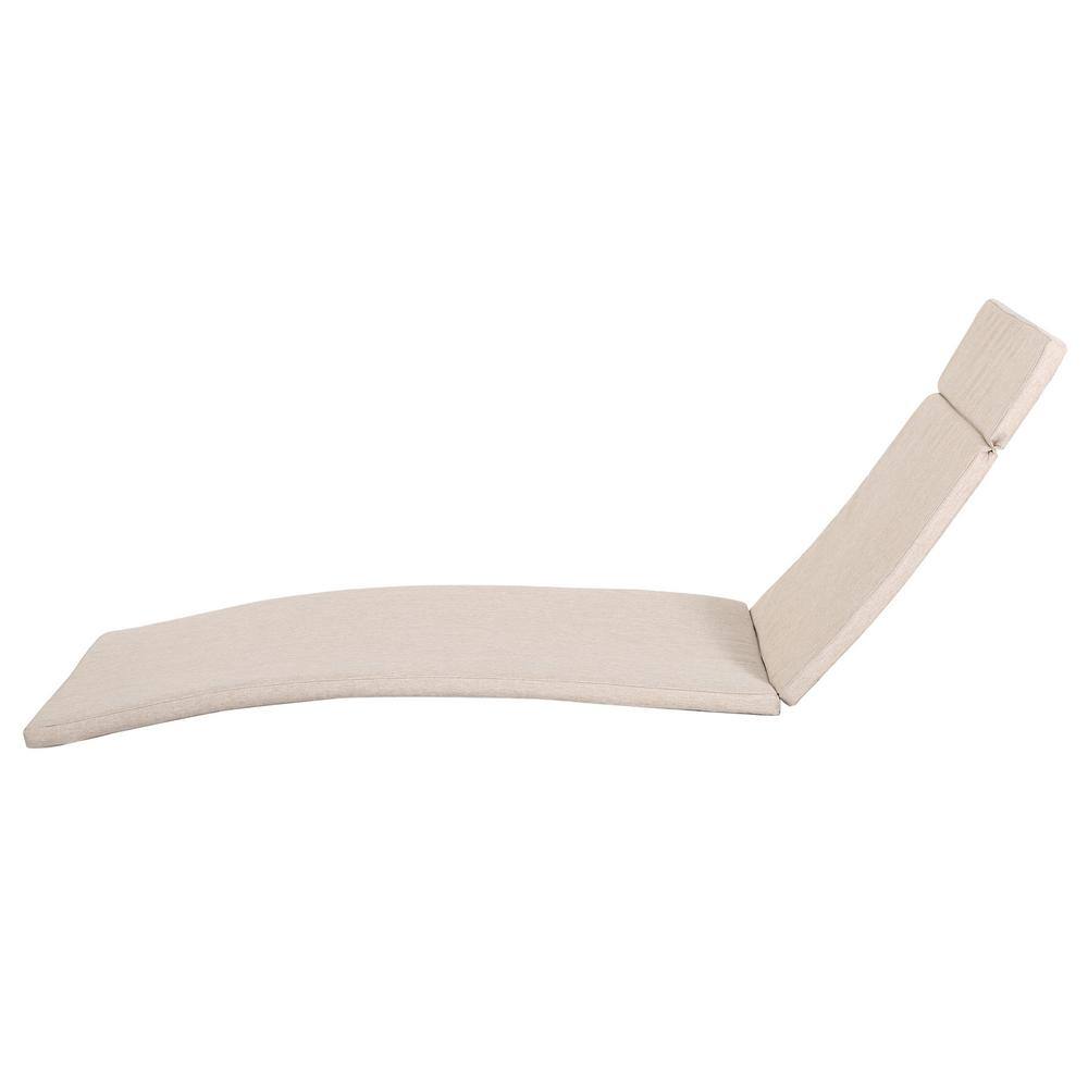 Albany Beige Waterproof Outdoor Chaise Lounge Cushion Set