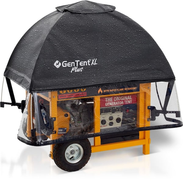 GenTent XL Generator Running Cover - Universal Kit (Plus, Black) - for Open Frame Generators