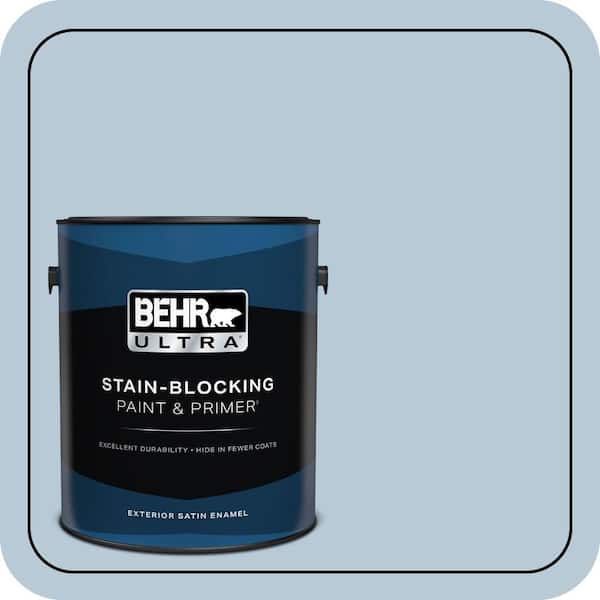BEHR ULTRA 1 gal. #PPU14-15 Denim Light Satin Enamel Exterior Paint & Primer